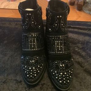 Black Booties with Studs